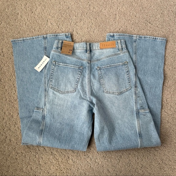 PacSun Murphy Denim Jean Paneled Wide Leg Baggy Eco Stretch Medium Indigo SZ 26 - Picture 10 of 12